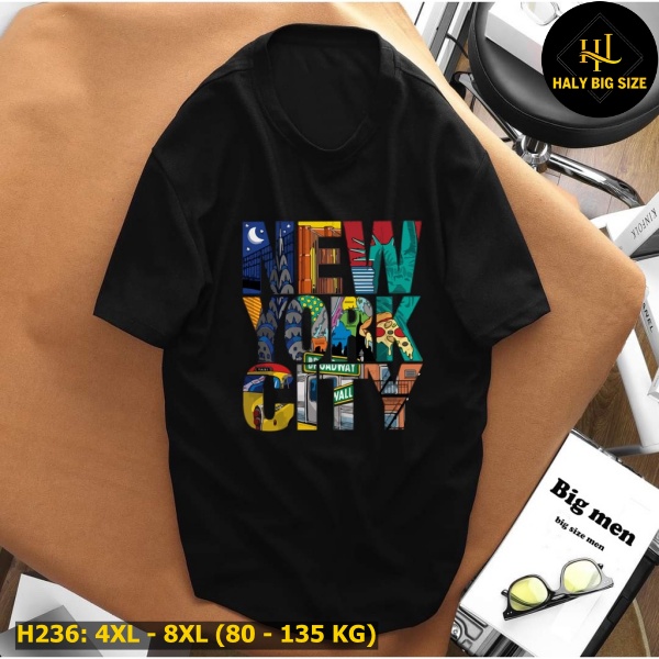 áo thun nam big size new york h236
