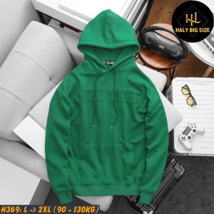 Áo khoác hoodie nam big size [H369: 90-130kg]