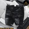 Quần short jean nam big size wash tông đen H417