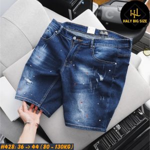 Quần short jean nam big size H428