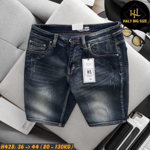 Quần short jean nam big size H428