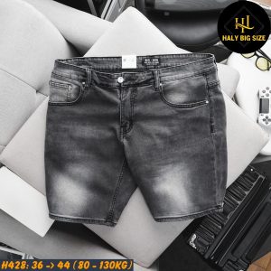 Quần short jean nam big size H428