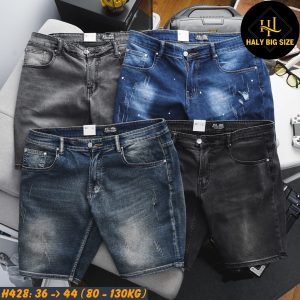 Quần short jean nam big size H428