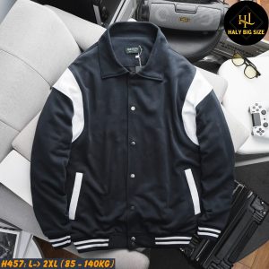 Áo khoác nam big size varsity jacket H457