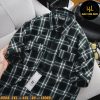 Áo sơ mi nam big size tay ngắn nỉ caro nhỏ H508