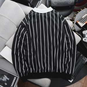 Áo thun nam big size sweater nỉ sọc H515