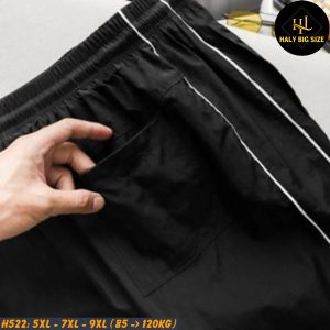 Quần short thun nam big size vải dù H522