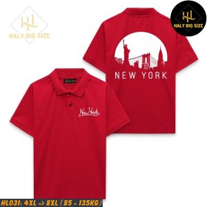 Áo polo nam big size đỏ Newyork HL031