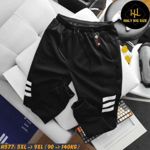 Quần jogger thun nam big size thể thao 3 sọc H577