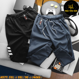 Quần jogger thun nam big size thể thao 3 sọc H577