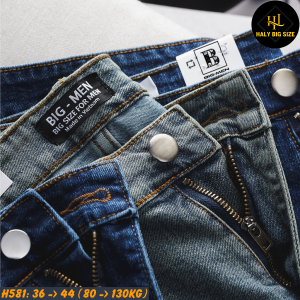 Quần short jean nam big size tông xanh H581