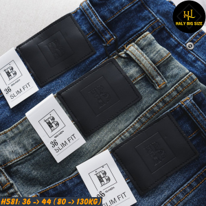 Quần short jean nam big size tông xanh H581