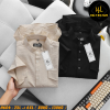 Áo sơ mi nam big size tay ngắn cổ tàu vải đũi H604