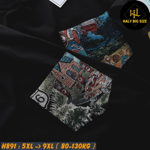 H891-Set bộ quần áo jean gấm big size nam