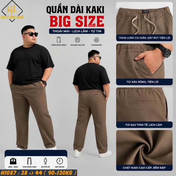 H1087-Quan-kaki-dai-lung-thun-nau-dam-big-size-nam